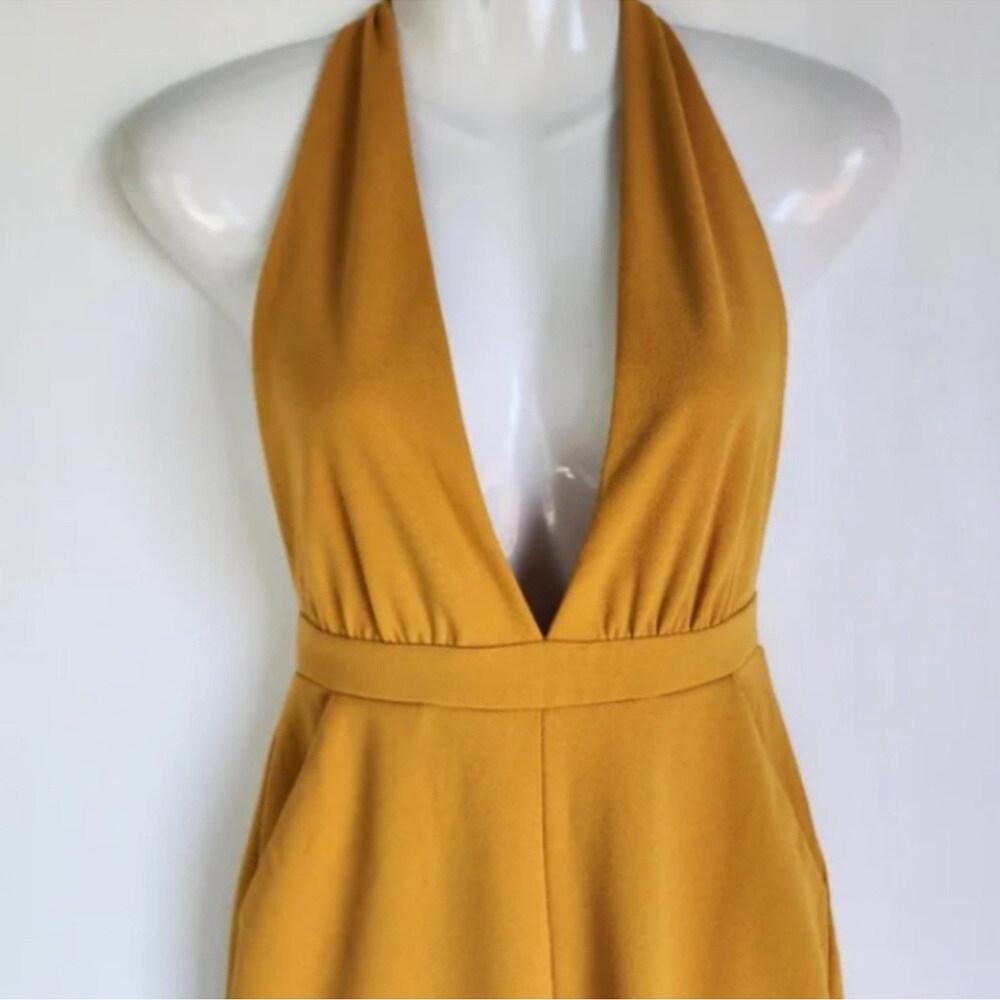 Forever 21 Gold Pleated Sheath Jumper